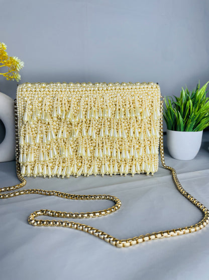 Pearl  flap party clutch