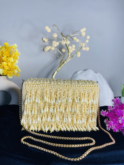 Pearl  flap party clutch