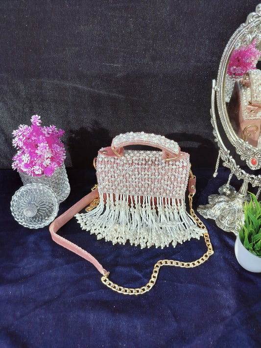 mehar celebrity edition mauve crystal clutch