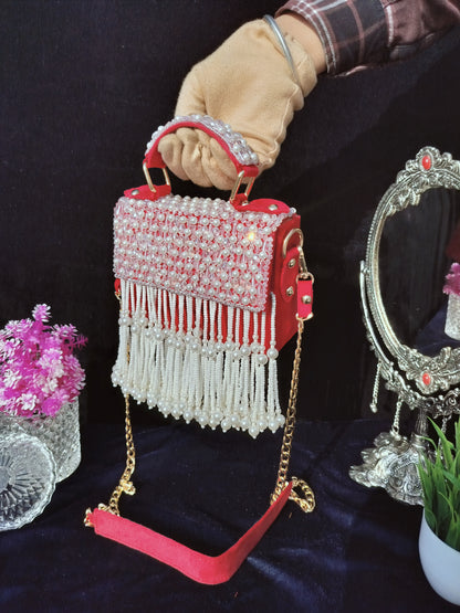 mehar celebrity edition mauve crystal clutch