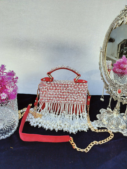 mehar celebrity edition mauve crystal clutch