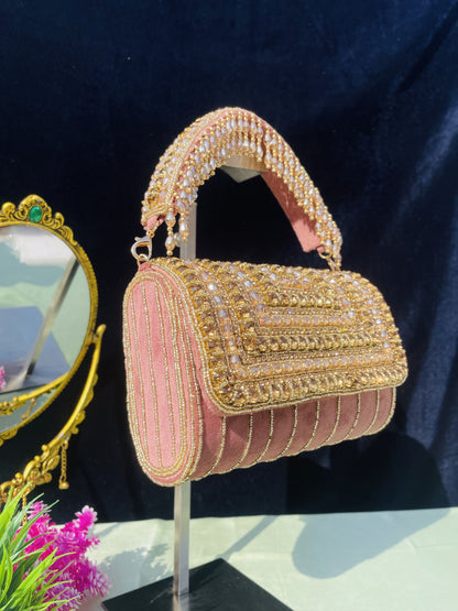 A crystal flap clutch