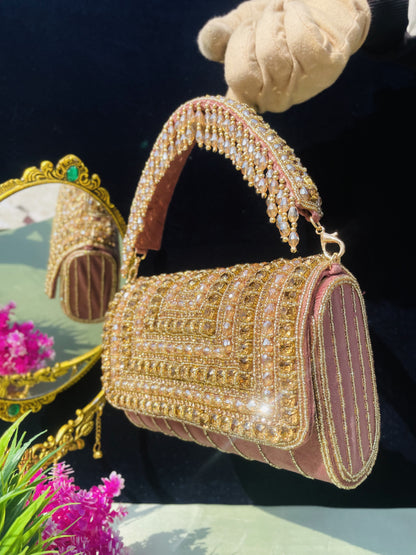 A crystal flap clutch
