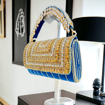 A crystal flap clutch