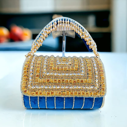 A crystal flap clutch