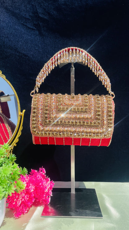 A crystal flap clutch