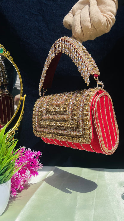 A crystal flap clutch
