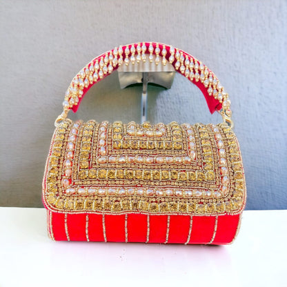 A crystal flap clutch