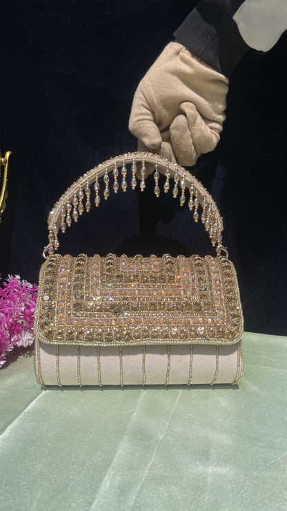 A crystal flap clutch