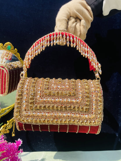 A crystal flap clutch