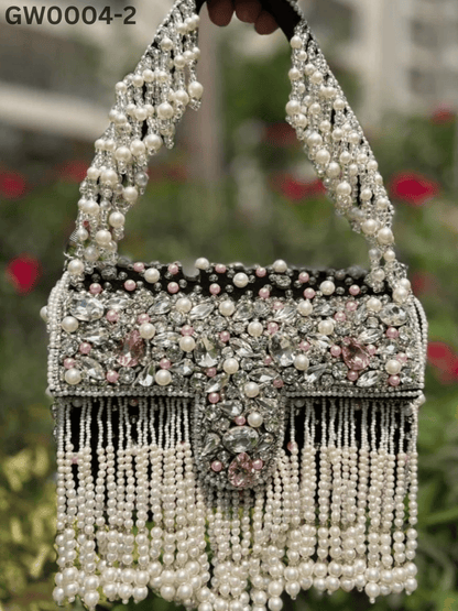Maharani crystal flap clutch