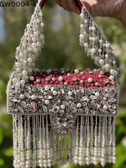 Maharani crystal flap clutch