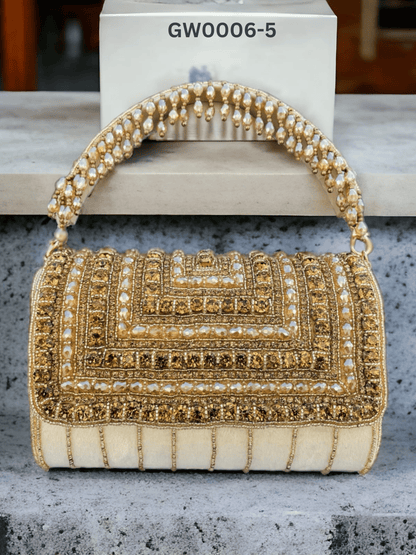 A crystal flap clutch