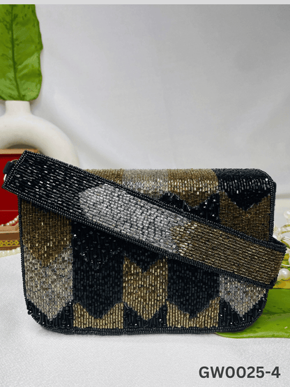 PAKIZA FLOWER THREE FOLD EMBROIDERD SUEDE