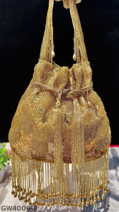 Ella cutdana sequence work potli gold