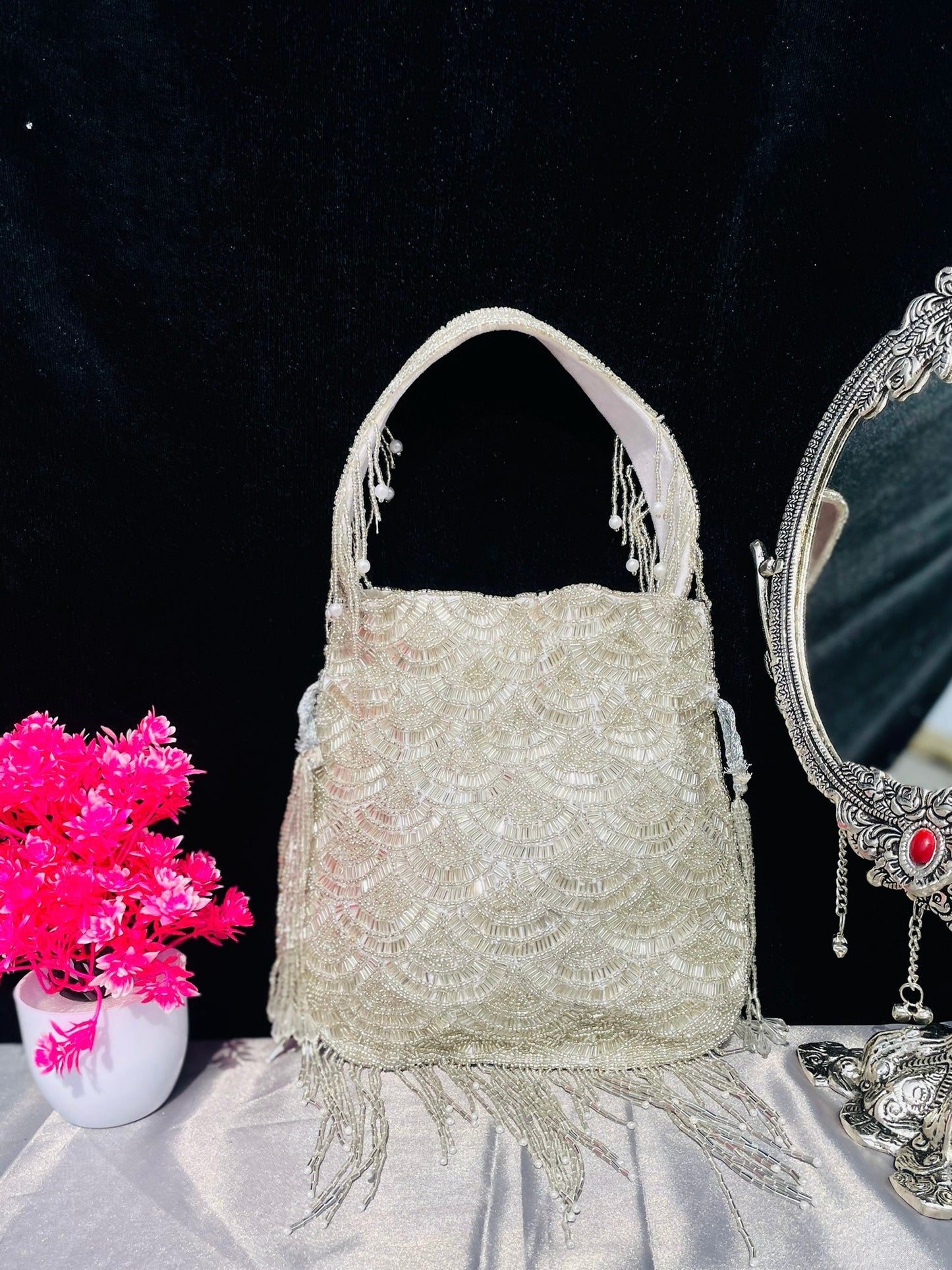 Olivia golden nalki work potli gold