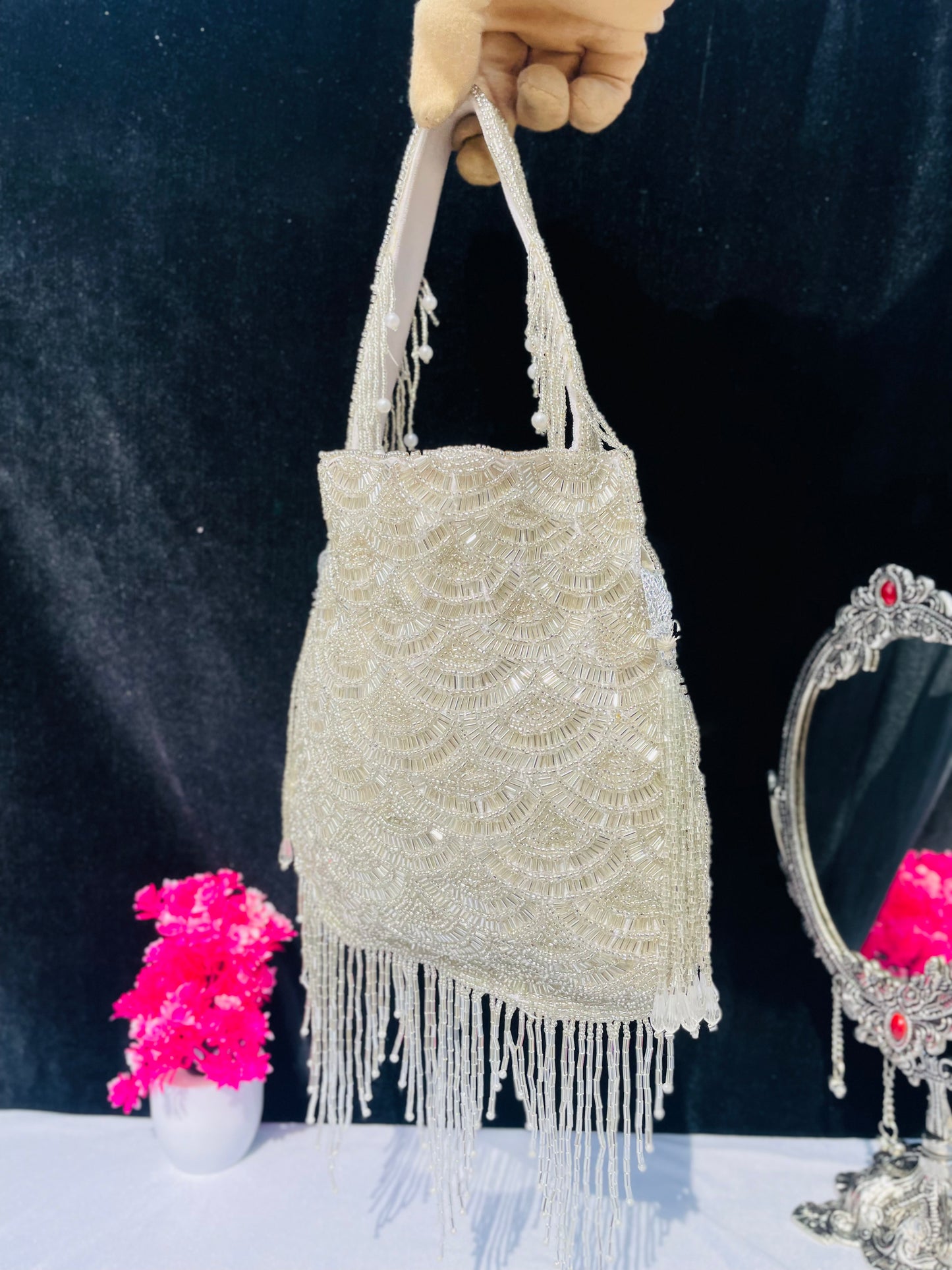 Olivia golden nalki work potli gold