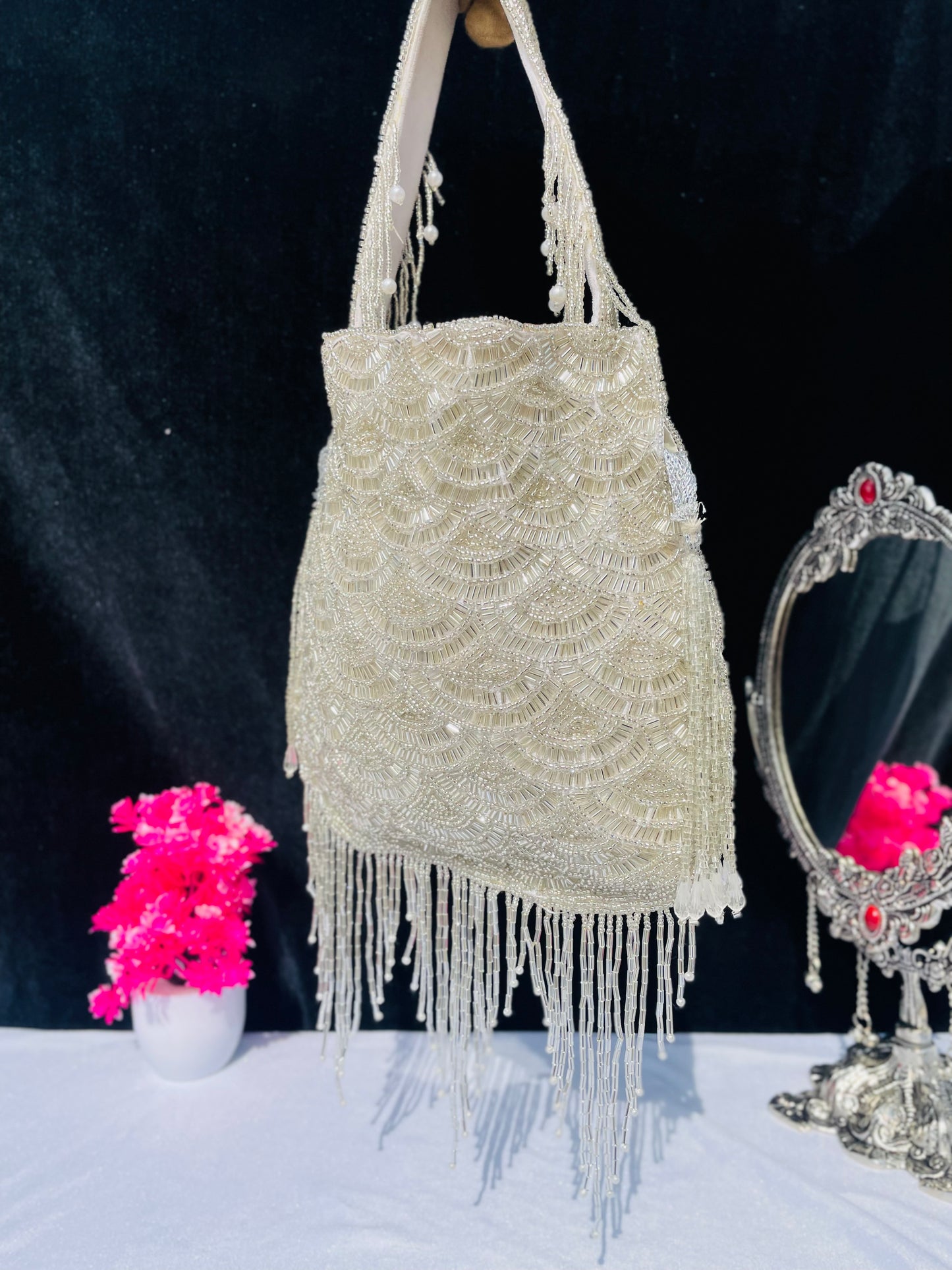 Olivia golden nalki work potli gold