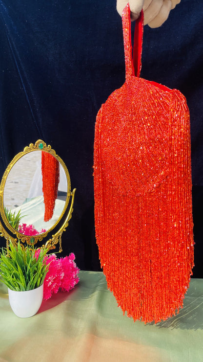 Designer gold pankha clutch