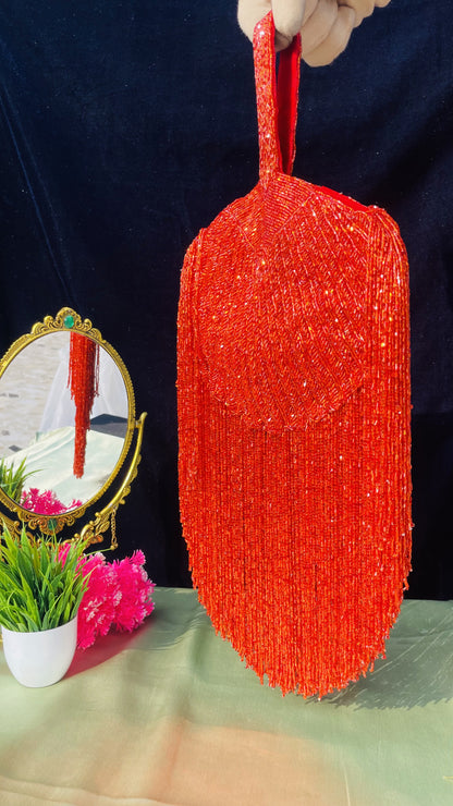 Designer gold pankha clutch