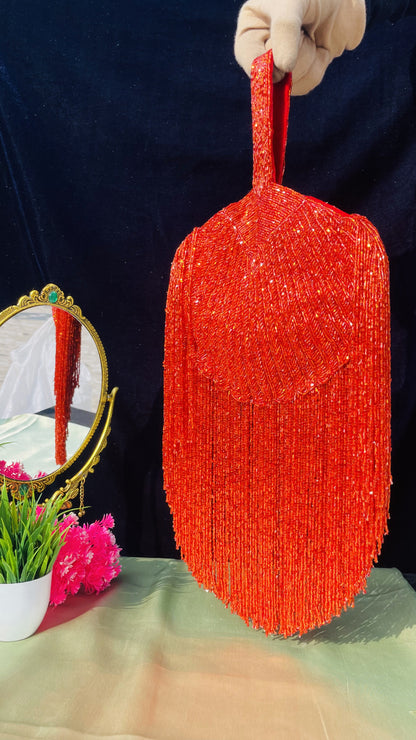 Designer gold pankha clutch