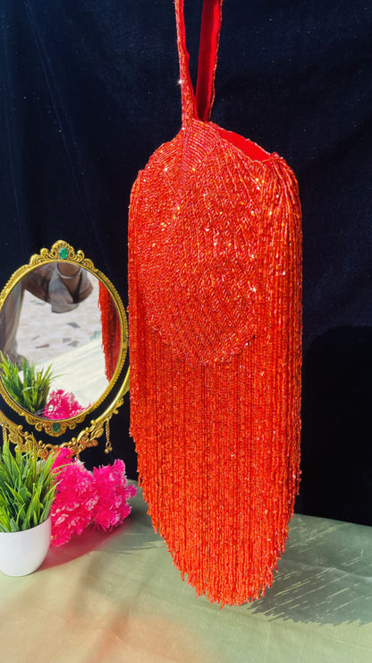 Designer gold pankha clutch