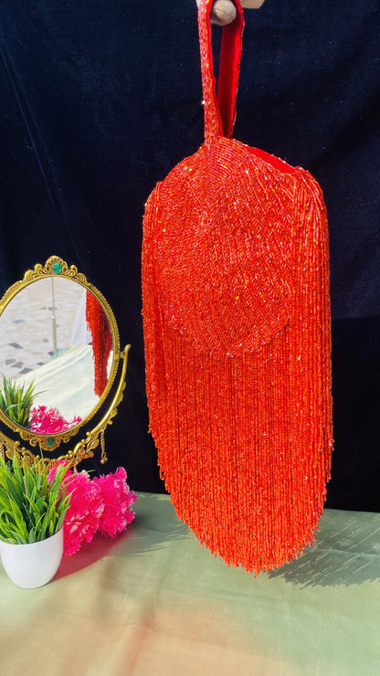 Designer gold pankha clutch