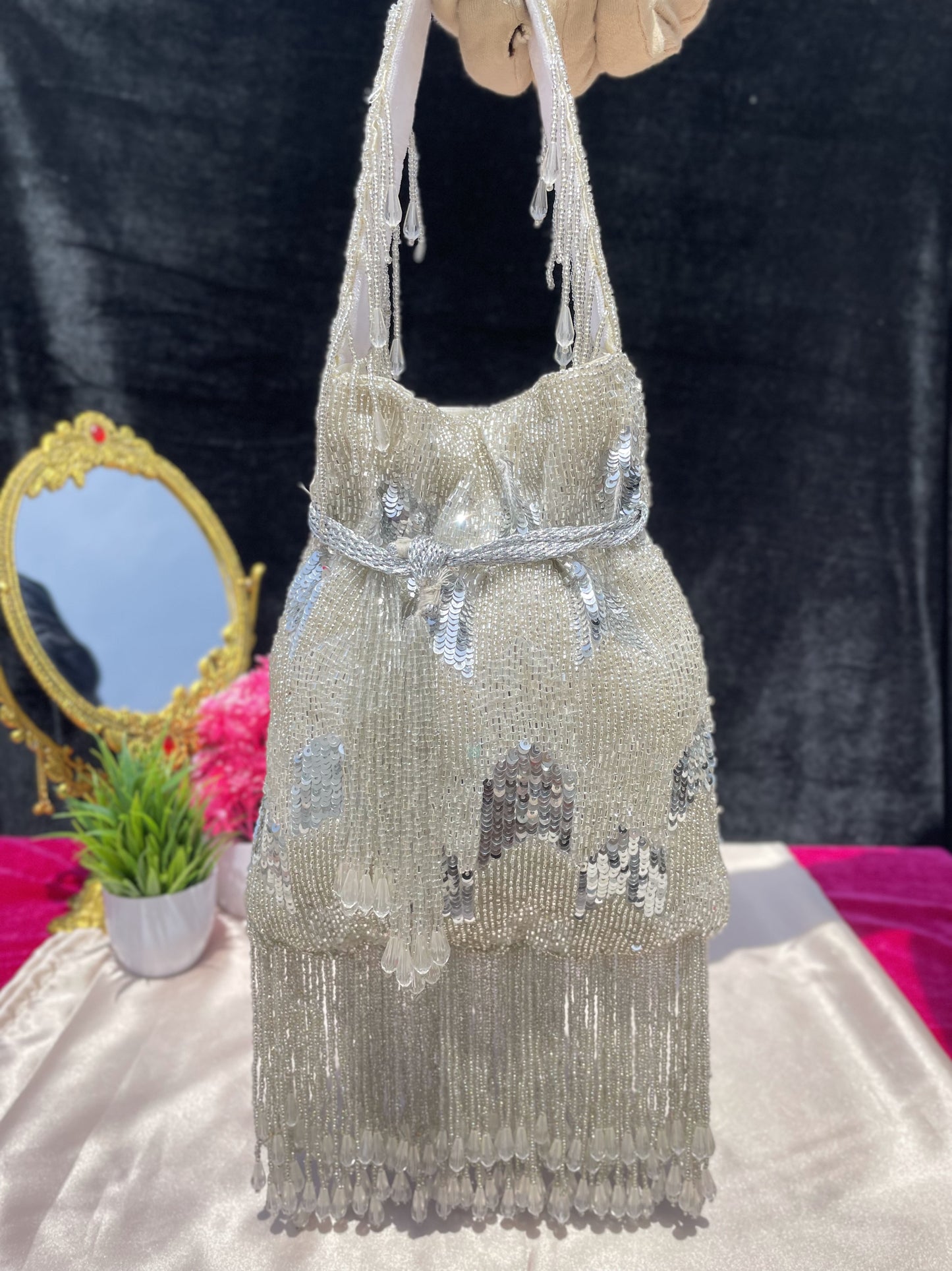 Ella cutdana sequence work potli gold