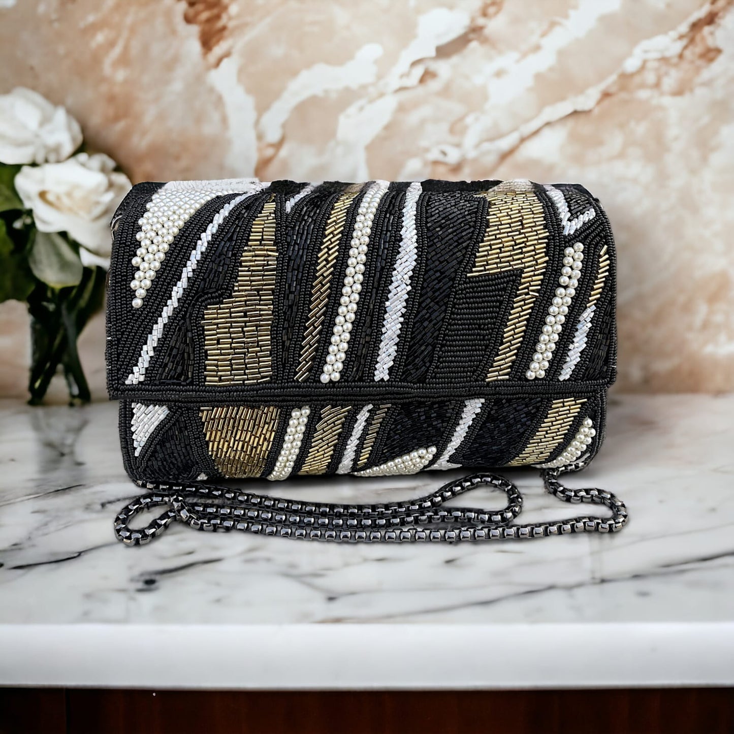 ZIANA CUTDANA PINK flap clutch
