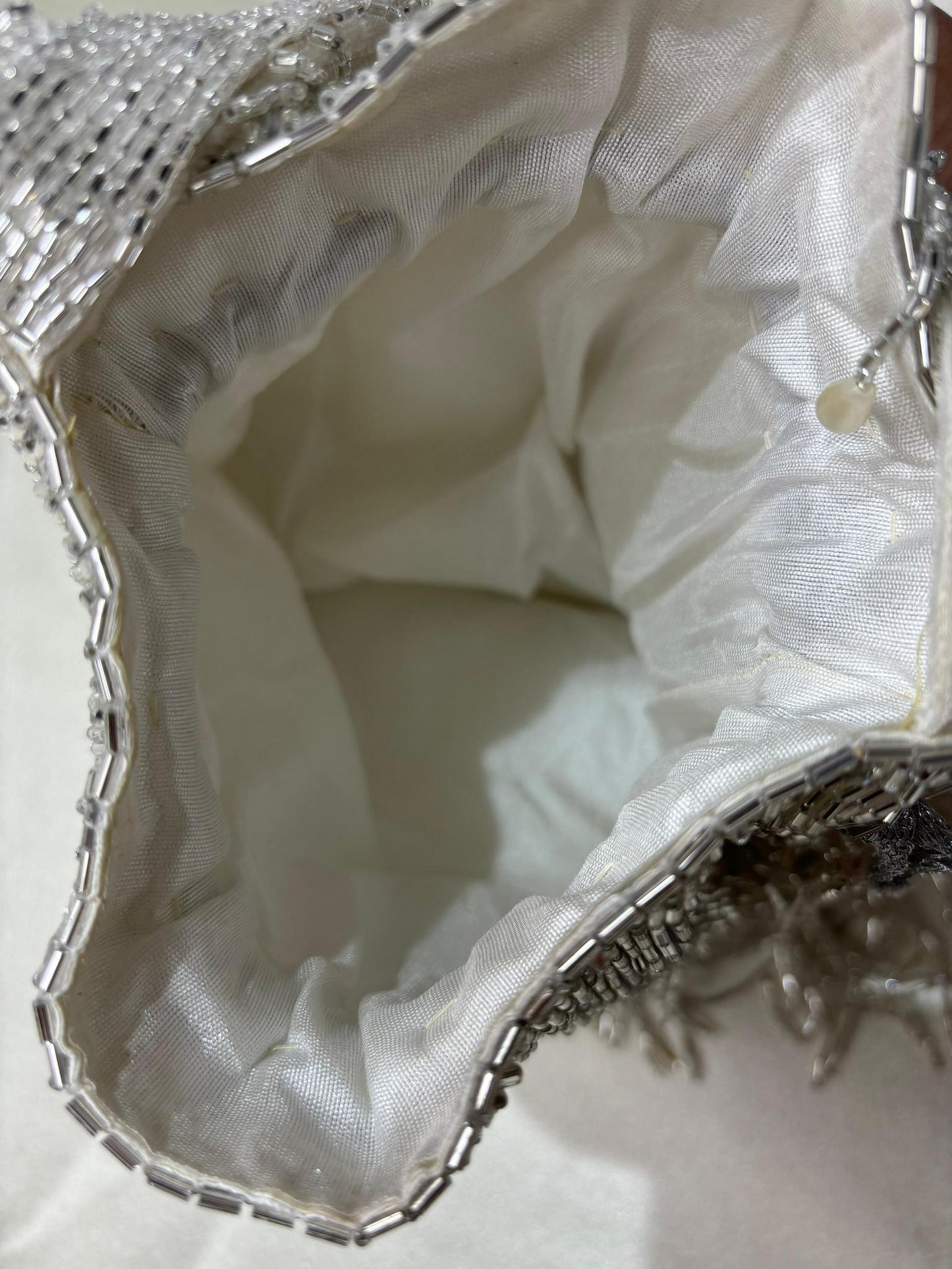 Golden & Silver Beaded Fringe Potli Bag | Trendy Crafts