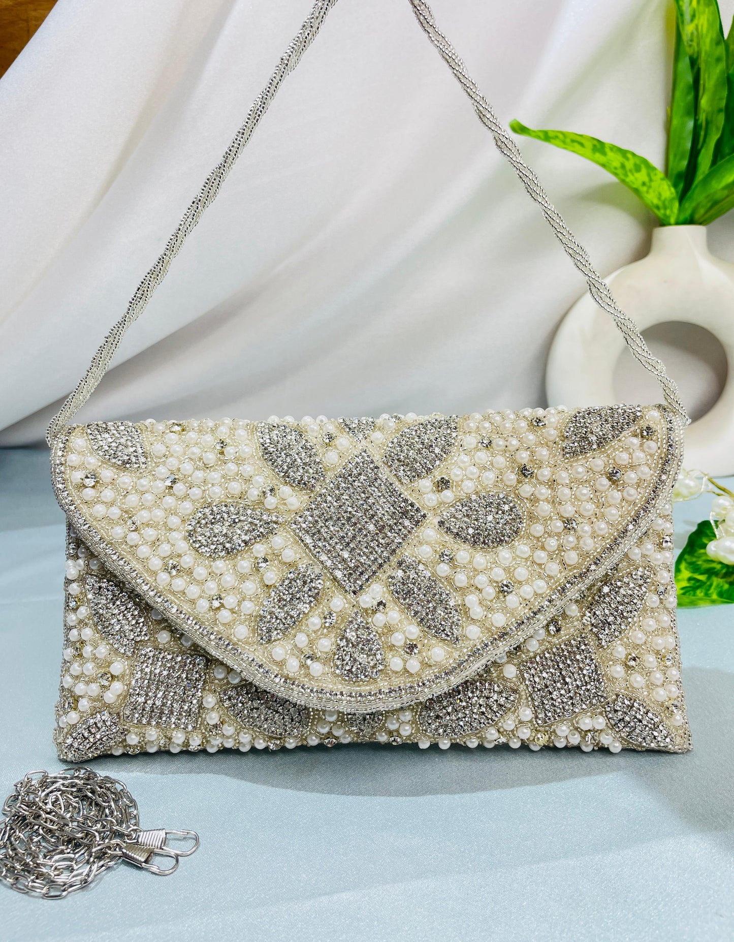 Nalki Work Multicolor Clutch – Dazzle with Every Detail