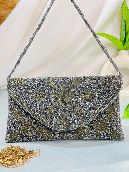 Nalki Work Multicolor Clutch – Dazzle with Every Detail