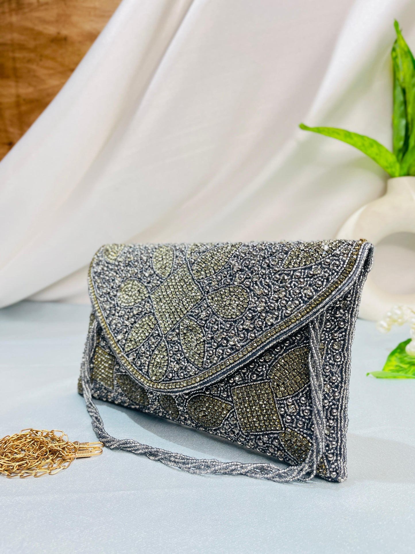 Nalki Work Multicolor Clutch – Dazzle with Every Detail