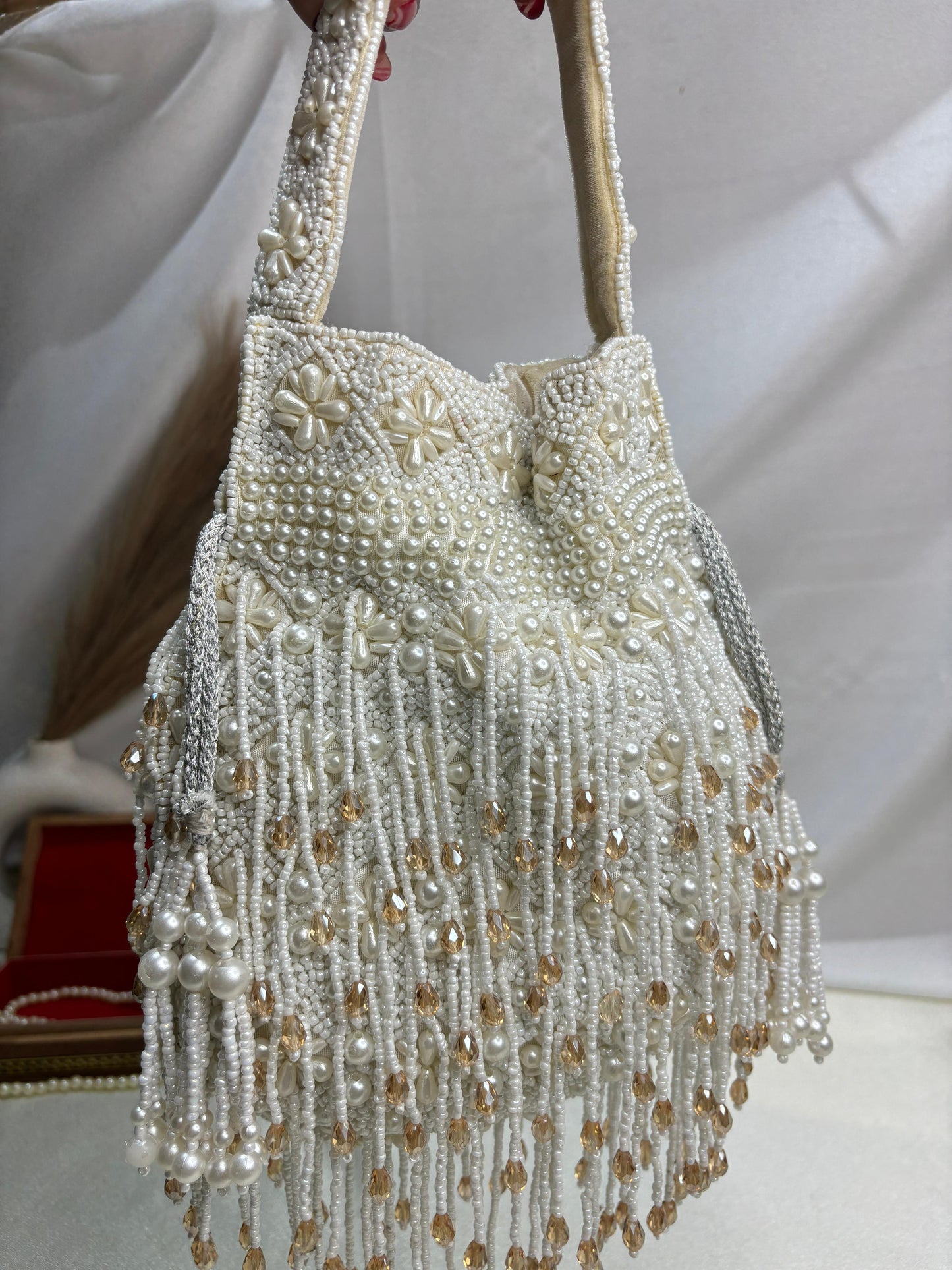 Emma pearl work potli