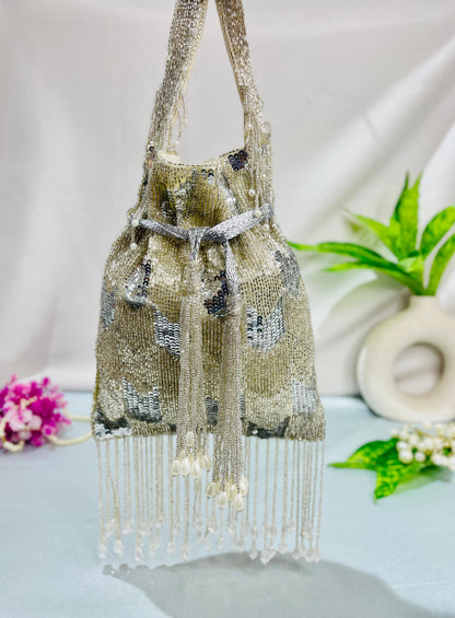 Ella cutdana sequence work potli gold