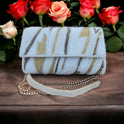 ZIANA CUTDANA PINK flap clutch
