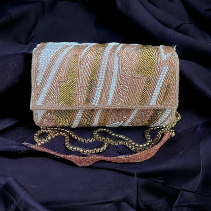 ZIANA CUTDANA PINK flap clutch