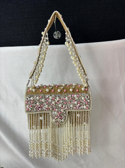 Maharani crystal flap clutch