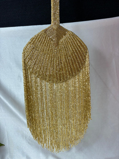 Designer gold pankha clutch