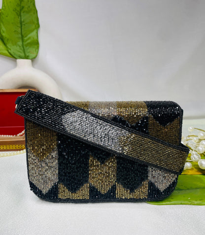 PAKIZA FLOWER THREE FOLD EMBROIDERD SUEDE