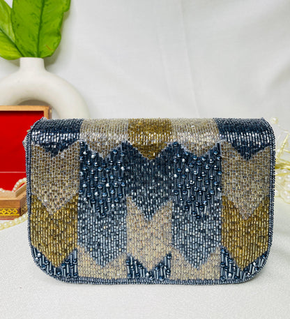 PAKIZA FLOWER THREE FOLD EMBROIDERD SUEDE