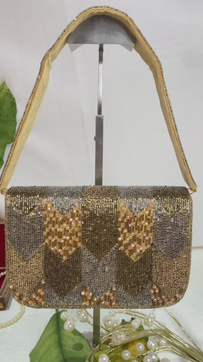 PAKIZA FLOWER THREE FOLD EMBROIDERD SUEDE