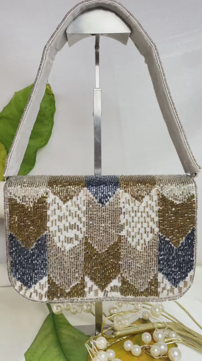 PAKIZA FLOWER THREE FOLD EMBROIDERD SUEDE