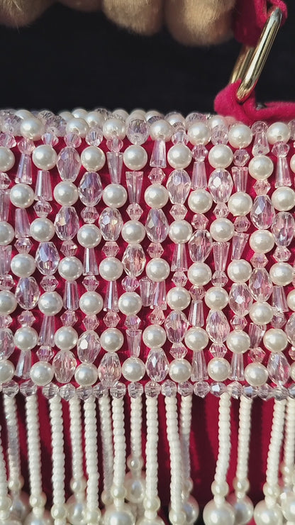 mehar celebrity edition mauve crystal clutch
