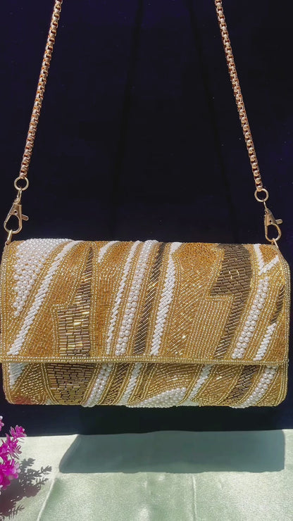 ZIANA CUTDANA PINK flap clutch
