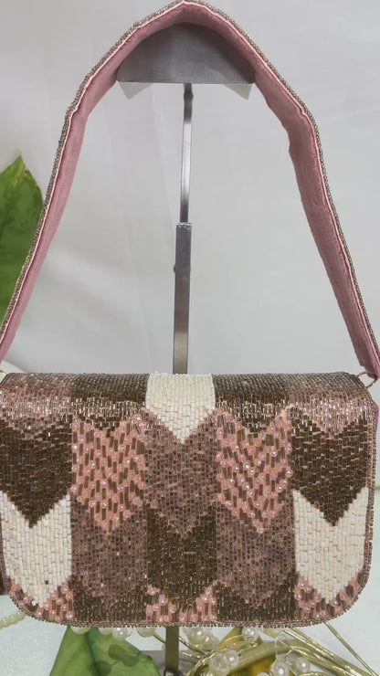 PAKIZA FLOWER THREE FOLD EMBROIDERD SUEDE