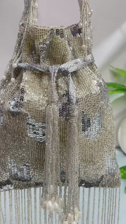 Ella cutdana sequence work potli gold