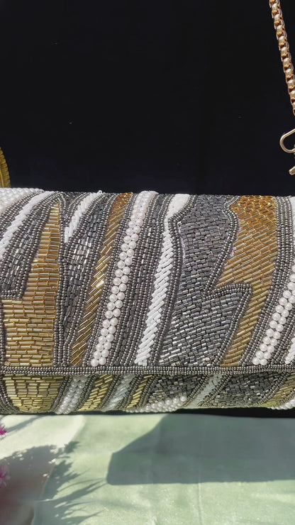 ZIANA CUTDANA PINK flap clutch