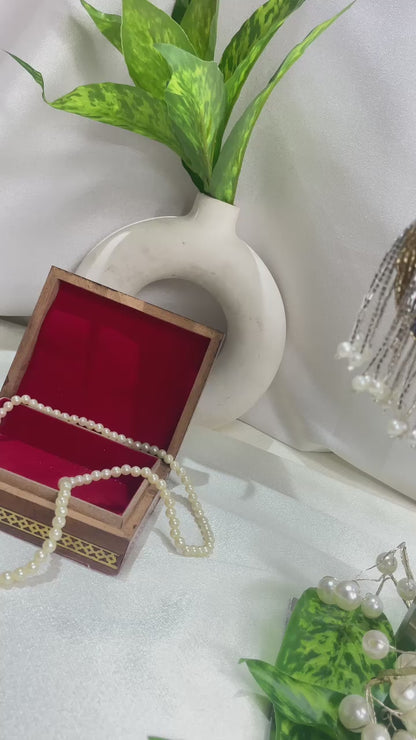 Sophie red pearl flowers potli